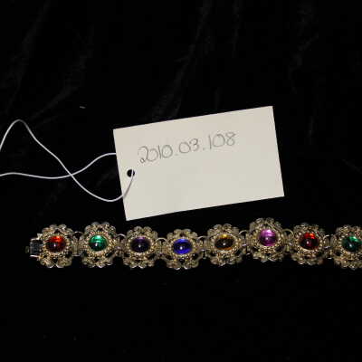 Costume - Jewelry - bracelet-gold-multi color stones