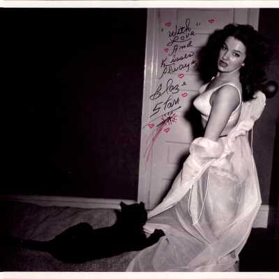 Photo - Blaze Starr-B+W-signed in black+red(w/cat)