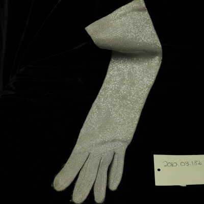 Costume - gloves: silver, metallic w/ pearl buttons