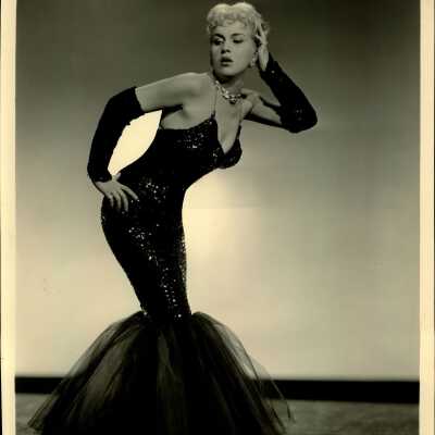 Photo - Patti Neverbin B&W, Gown Patti Lewis written on back