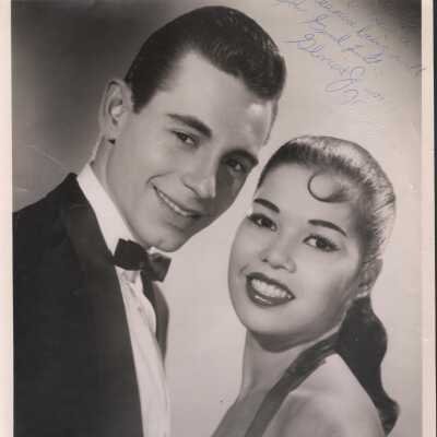 Photo - Gloria & Jimmy Vincent, B&W Headshot Signed on front