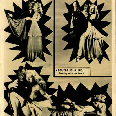 Photo - Belita Blaine B&W "Dancing with the Devil" act watermark Jimmy Rhodes Dallas