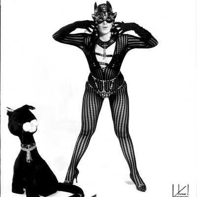Photo - Feline " The Cat Girl" B+W