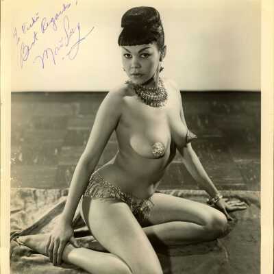 Photo - Mai Ling B&W pasties, panties signed 'to Ricki'