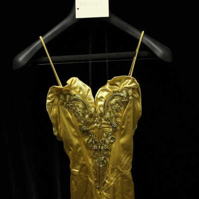 Costume - Dress -gold-long length w/ sequin appliques