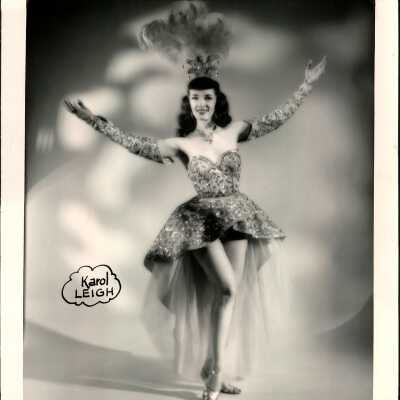 Photo - B+W Karol Leigh, signed on back
