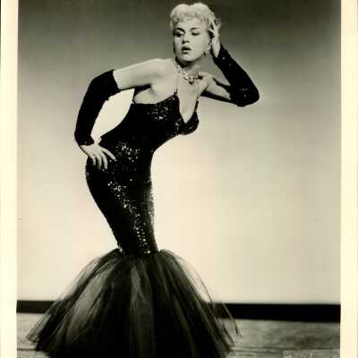 Photo - Patti Neverbin B&W, Gown Patti Neverbin "The Platinum Heatwave" stamped on back