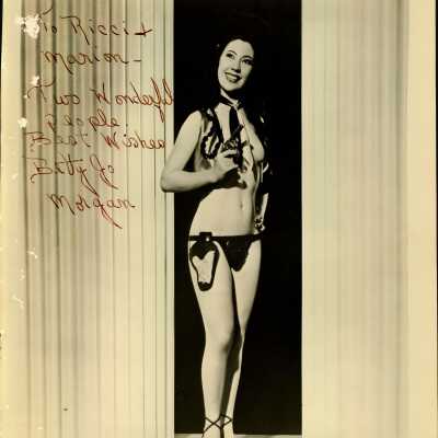 Photo - Betty Jo Morgan B&W Signed "To Ricci & Marion" in cowgirl costume