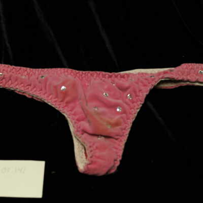 Costume - Thong Pink w/ clear rhinestones