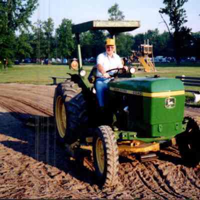 Volunteer On Tractor