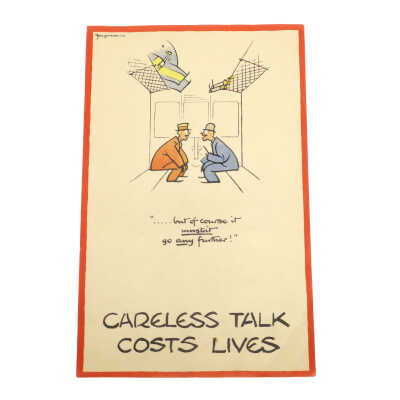 WWII "Careless Talk" Lithograph by Fougasse