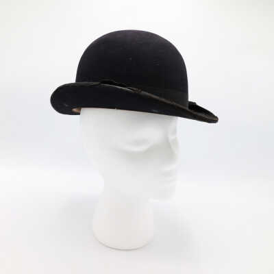 Black Felt Bowler Hat