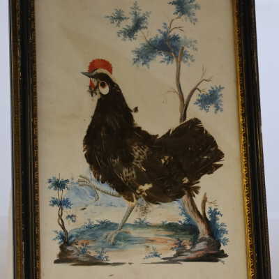 Framed Painting of a Hen