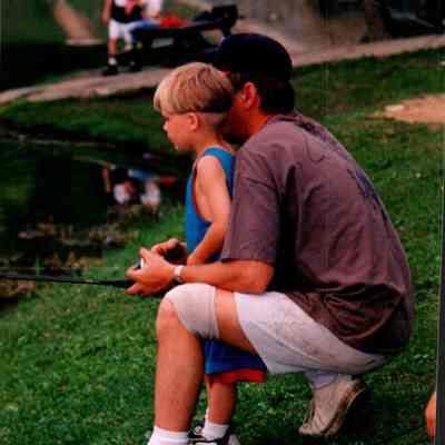 Father And Son Fishing