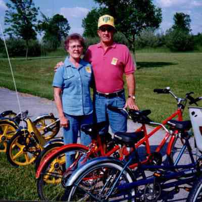 Park Volunteers With Bicycles