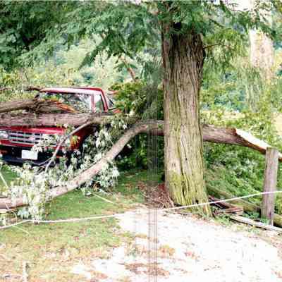 Storm Damaged Truck