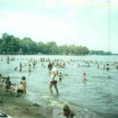Crowded Fox Island Beach