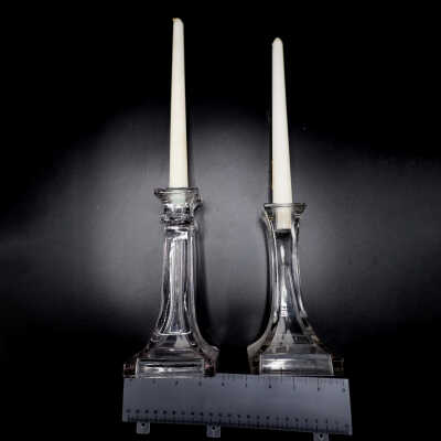 Candlesticks, Colorless Glass