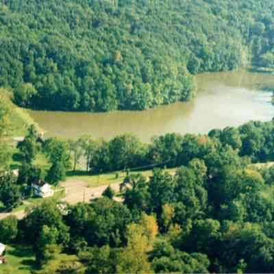 Bird's-Eye-View Of Mt. Gilead Lake And Dam