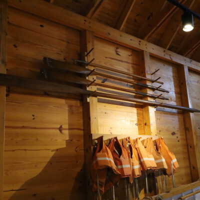 Coast Guard Surf Boat Oars and Life Preservers