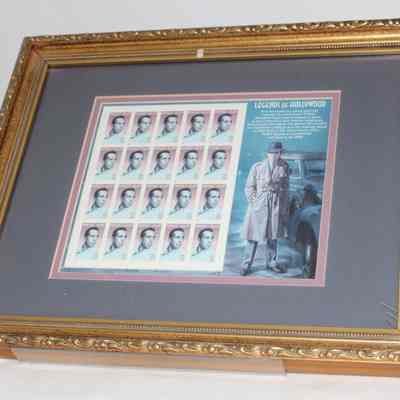 Framed Legends of Hollywood Humphrey Bogart Stamps
