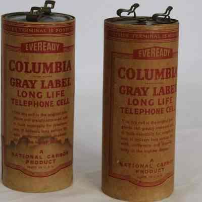 Eveready Columbia long life gray label telephone cell