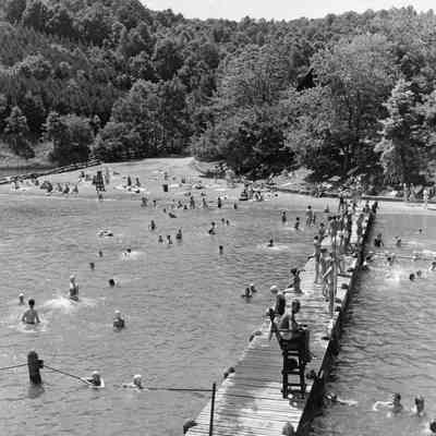 A Busy Day At Lake Hope's Beach