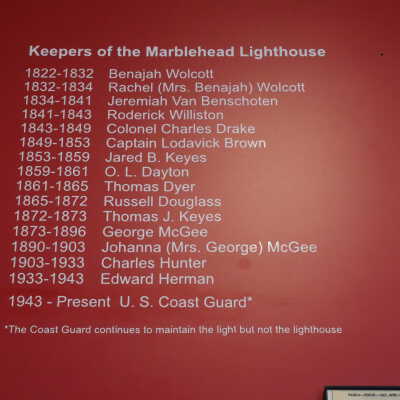 Marblehead Lighthouse Keepers, 1822 - Present