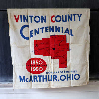Vinton County Centennial Cloth Banner