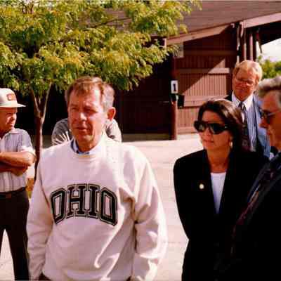 Governor Voinovich Walking At Delaware State Park