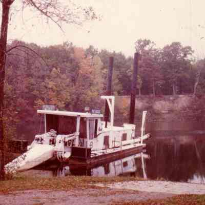 Dredge Boat In Autumn