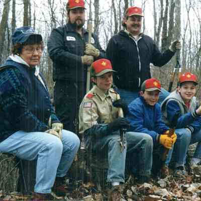 Boy Scouts Taking A Break