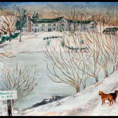 Malabar Farm in the Winter, Attributed to Hope Bromfield Stephens