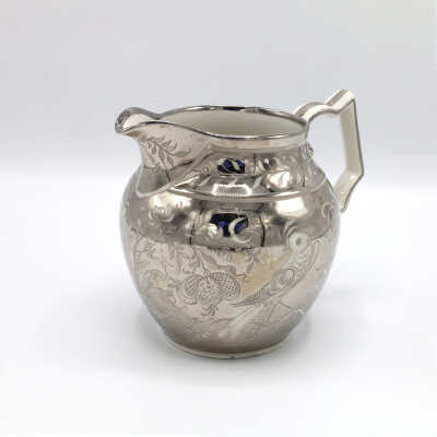 Silver Luster Ceramic Creamer