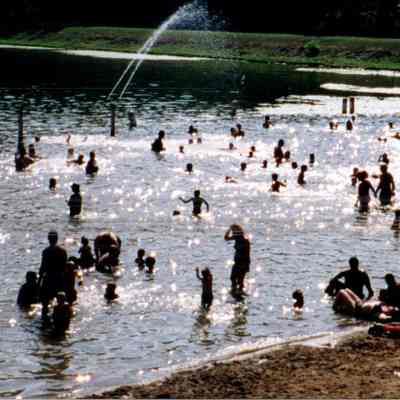 Busy Swimming Beach