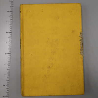 Hardback book with yellow cover