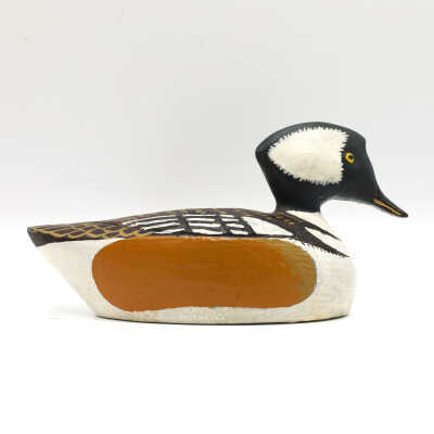 Miniature Decoy, Hooded Merganser Drake, Jack Rider (c. 1950)