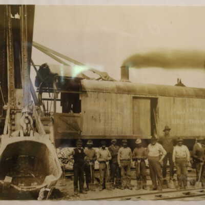 Photo of Giant Atlantic Steam Shovel and Workers