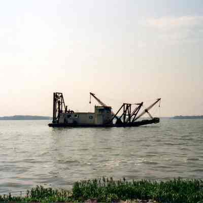 Dredge Boat On The Lake