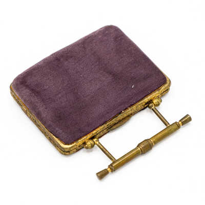 Small Cloth and Brass Coin Purse