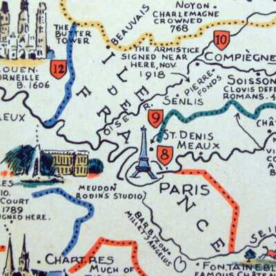 Map of France, Harold Haven Brown