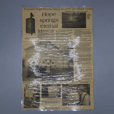 News Article about Hope School House