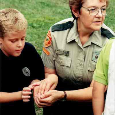 Mt. Gilead Park Ranger With Children