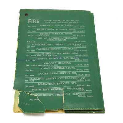 Telephone Directory from Lucas, Ohio