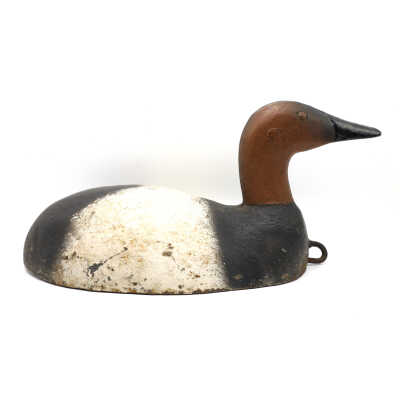 Sink Box Decoy, Canvasback (Drake)