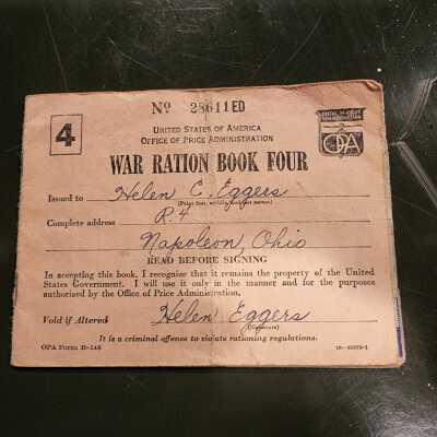 WWII Rations Booklets
