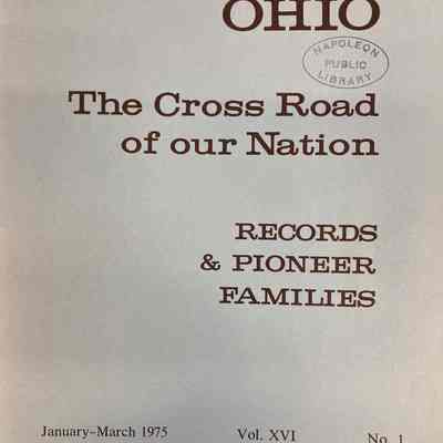 OHIO The Cross Road of our Nation Records & Pioneer Families