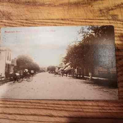 Postcard, Randolph Street, Hamler, Ohio