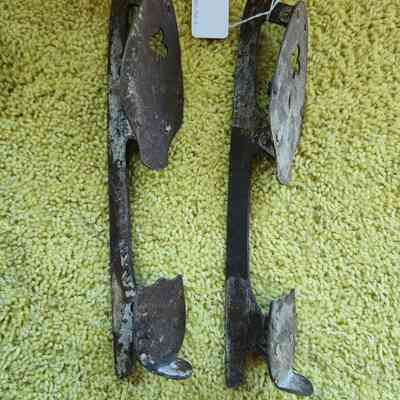Steel Ice Skates, Clip-on, Missing Leather Straps