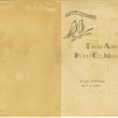 Program of Third Annual Henry County Music Festival, April 5, 1940